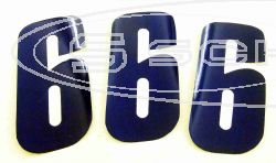 SCHREMS KLEBENUMMER 14 CM 3-PACK BLAU 6/9