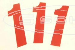 SCHREMS STICK NUMBER 17 CM 3-PACK RED 1