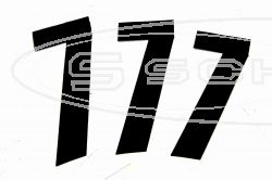 SCHREMS KLEBENUMMER 20 CM 3-PACK SCHWARZ 7