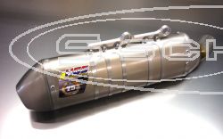 HGS SCHALLDMPFER T2 DREIECKIG TITANIUM MOTO CROSS HONDA CRF 250R 10-13