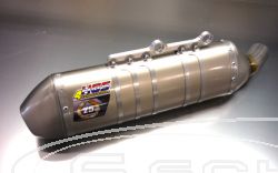 HGS SCHALLDMPFER T2 DREIECKIG TITANIUM MOTO CROSS KAWASAKI KX 250F 09-12