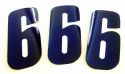 SCHREMS STICK NUMBER 14 CM 3-PACK BLUE 6/9